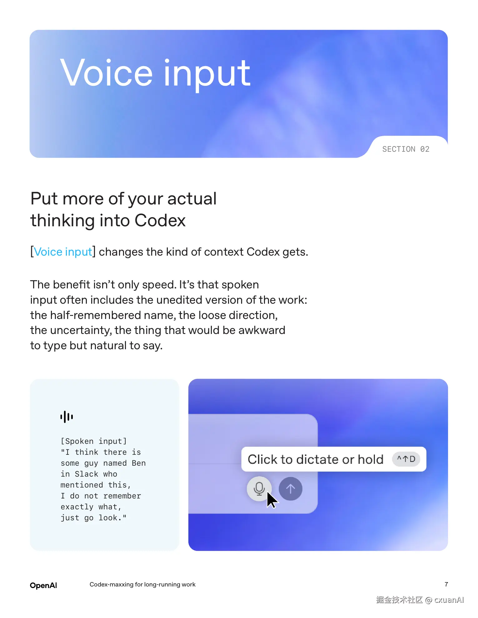 Voice input page