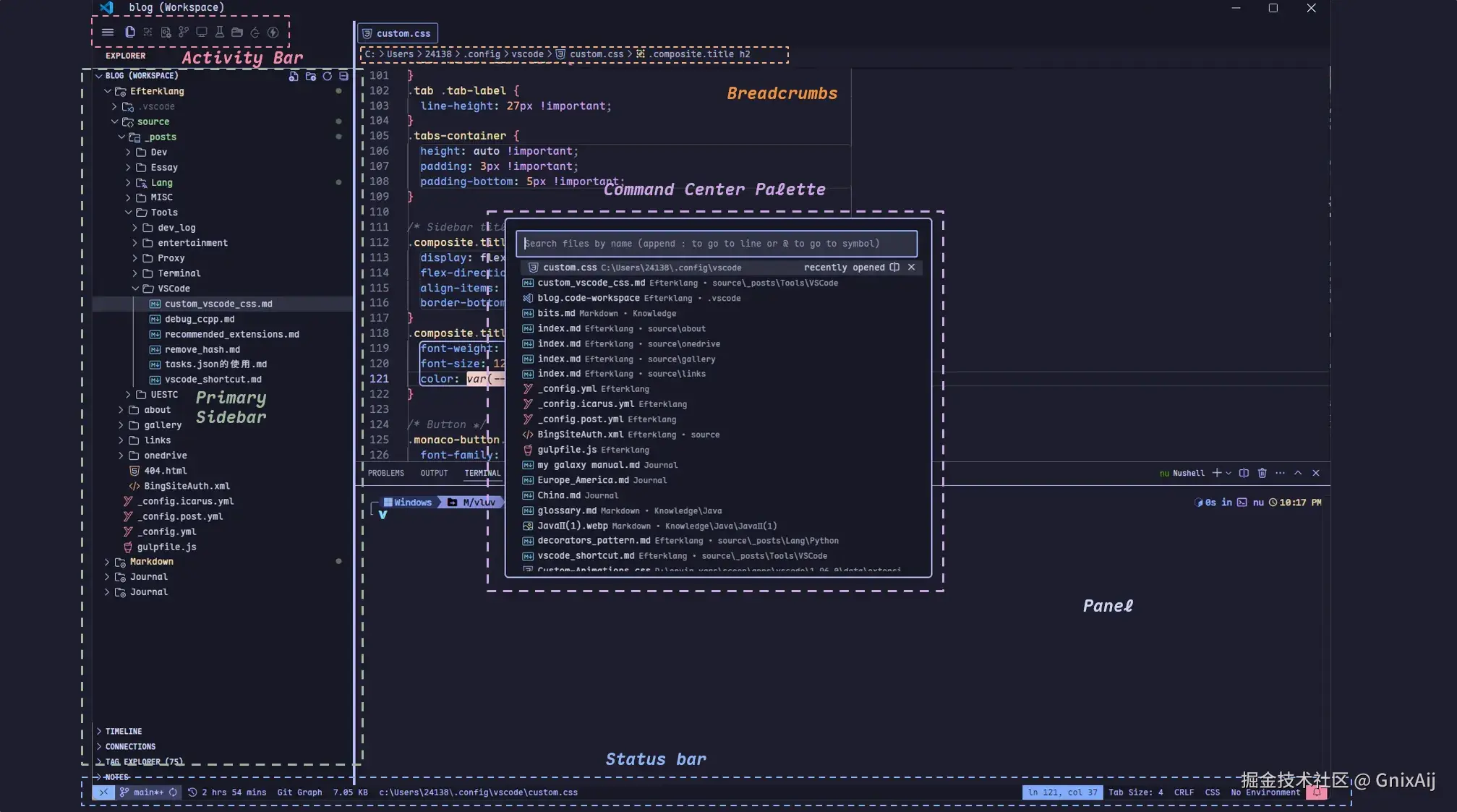 VSCode UI