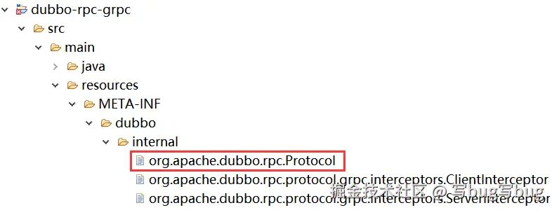 dubbo-rpc-grpc 工程的代码结构
