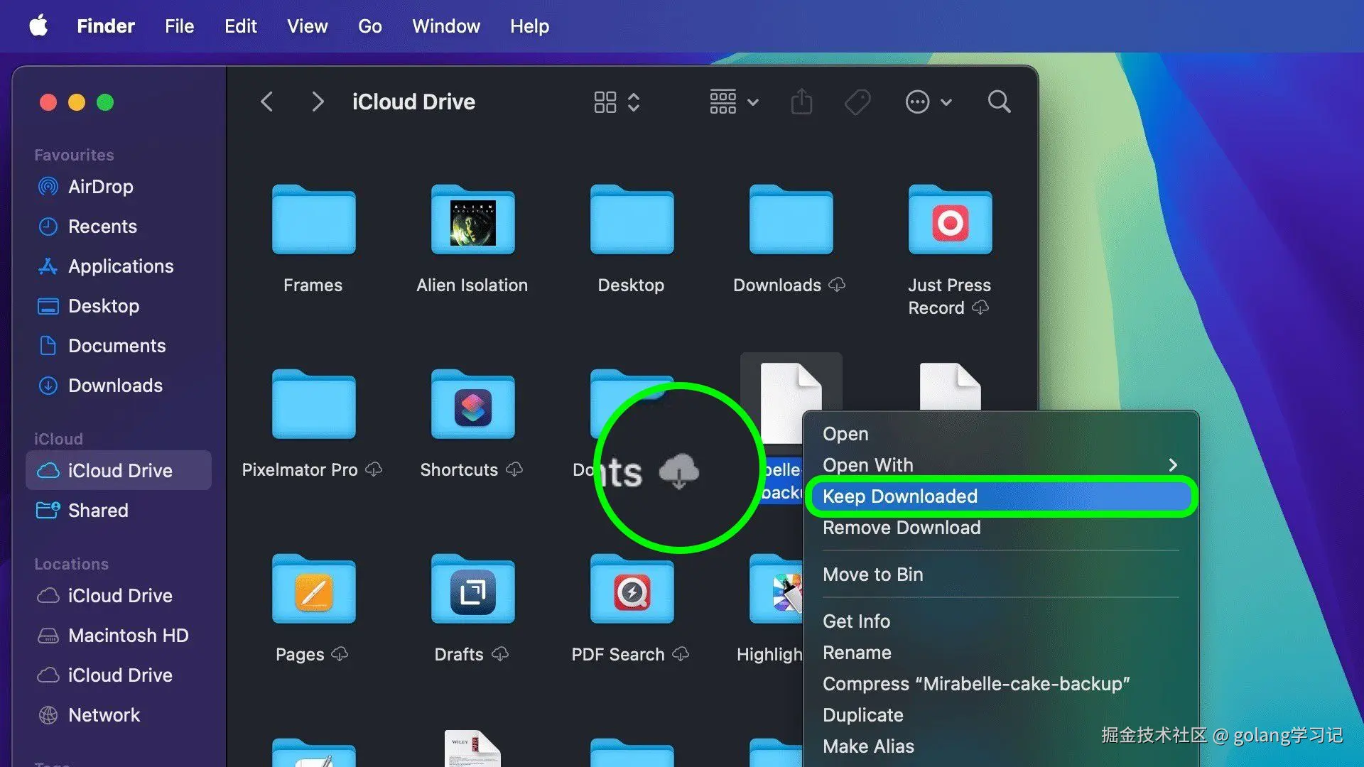 iCloud Keep Downloaded