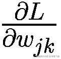 \frac{\partial L}{\partial {w}_{jk}}
