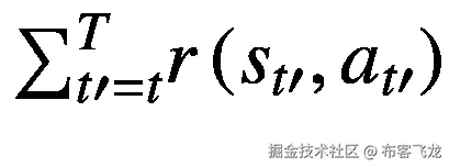 {\sum}_{t\prime =t}^Tr\left({s}_{t\prime },{a}_{t\prime}\right)