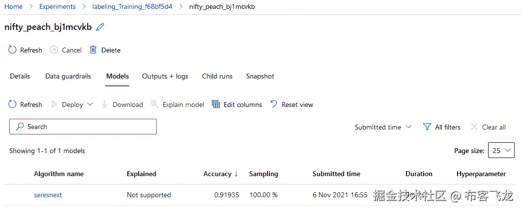 图 6.19 – 使用机器学习辅助标记的实验运行