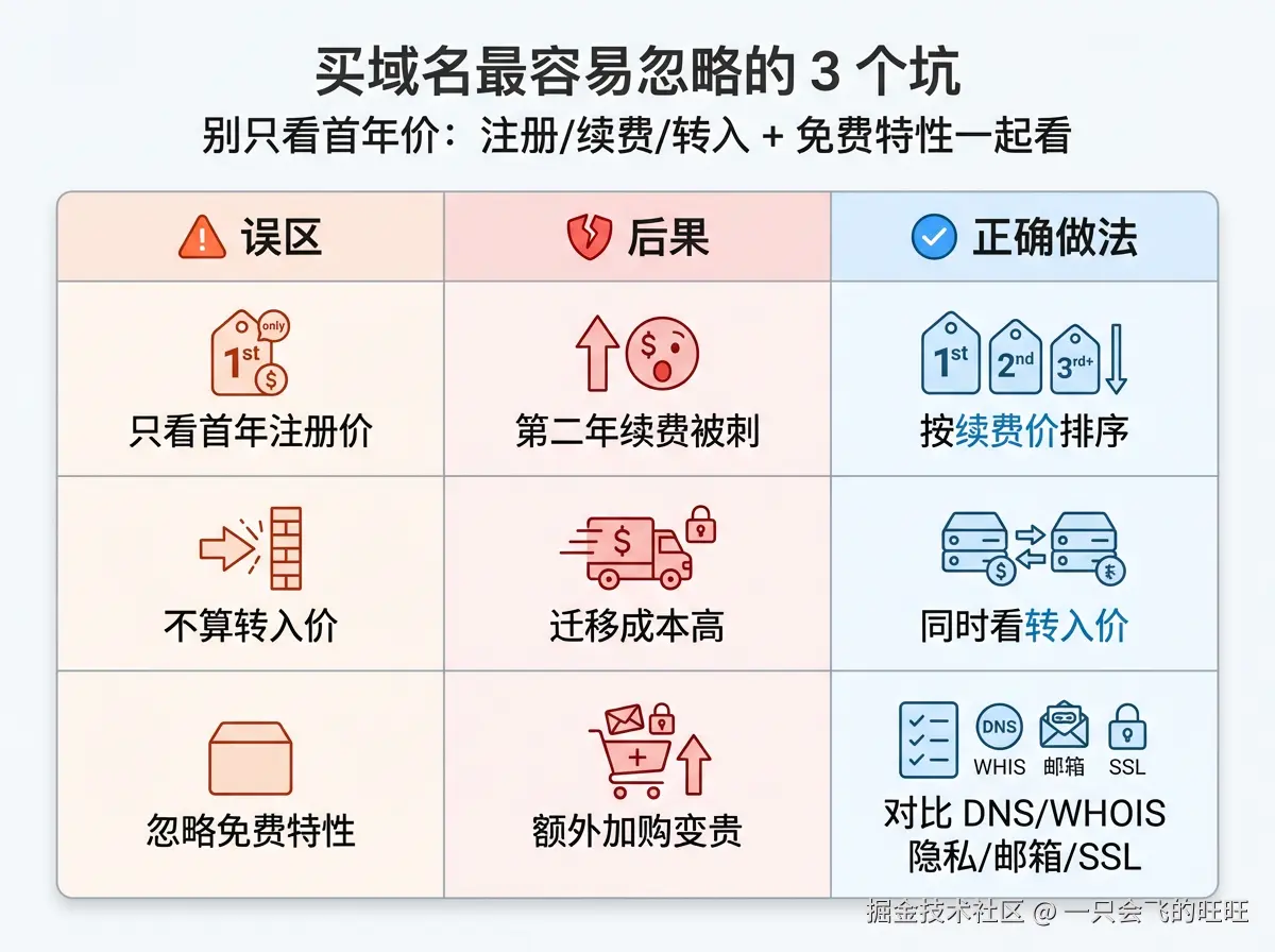 配图：买域名最容易忽略的 3 个坑