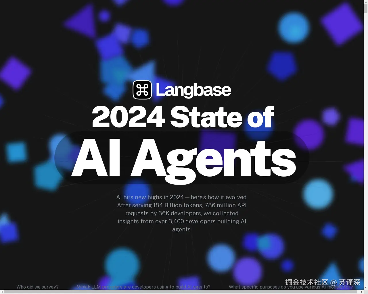 Show HN: 2024年AI代理状态 – 1840亿个标记 · 分析了7.86亿次运行 - 项目截图