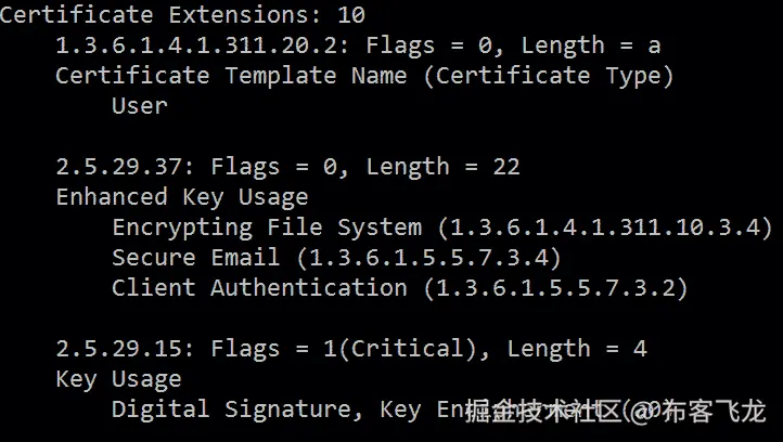 图 8.7 – 获取的 khal.drogo 证书的 EKU