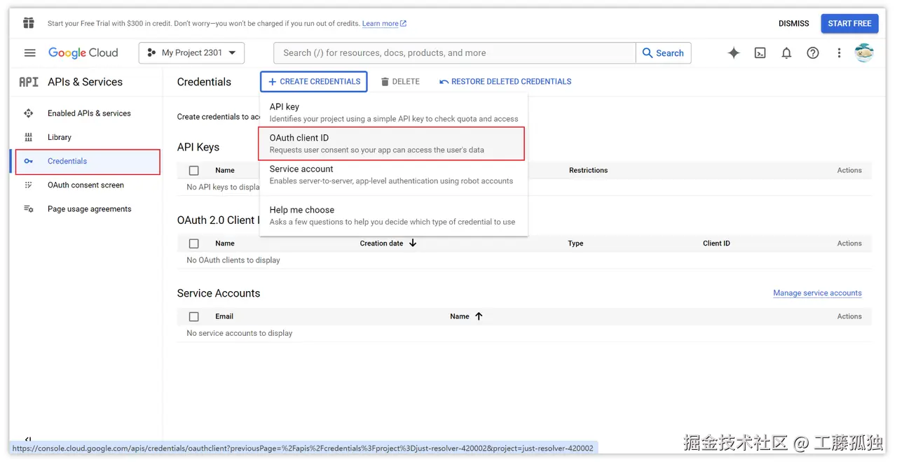使用 Google 谷歌 OAuth 2.0 服务登录第三方网站