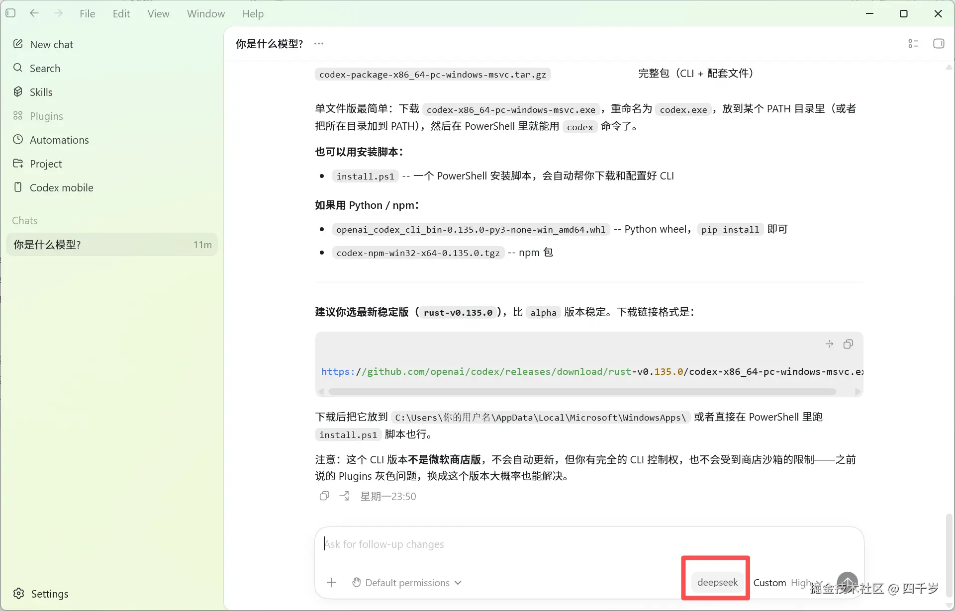 Codex安装成功