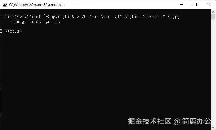 ExifTool 批量更改照片日期