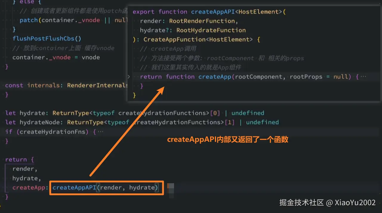 Vue3源码createAppAPI的科里化运用