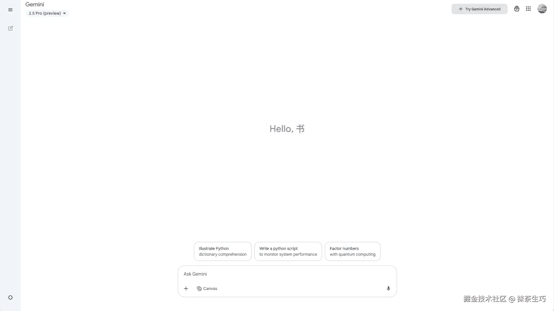 Gemini多轮对话界面