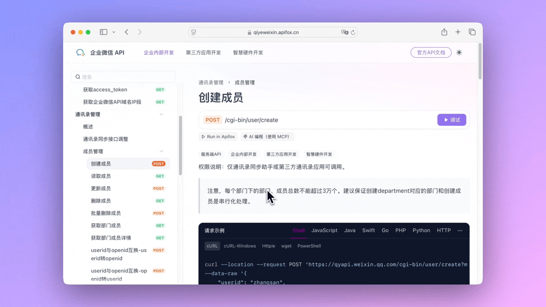 支持配置「AI 编程（通过 MCP）」