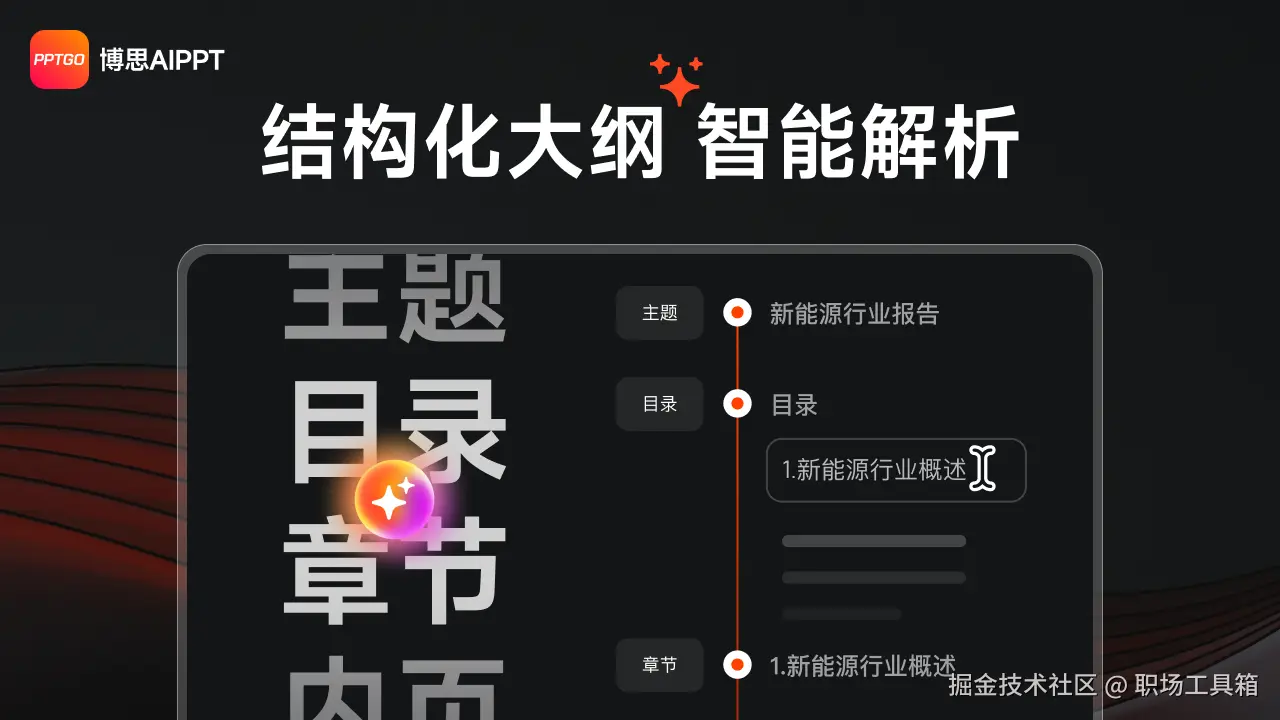 博思AI生成PPT大纲