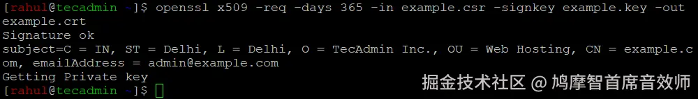 Generate Self-Signed SSL Certificate