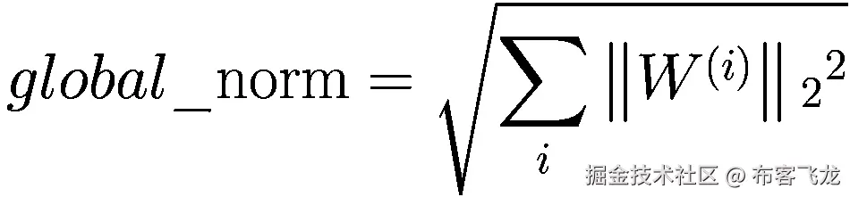 global\_\mathit{\operatorname{norm}}=\sqrt{\sum_i\left\Vert {W}^{(i)}\right\Vert {{}_2}²}