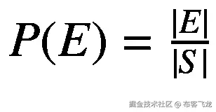 P(E)=\frac{\left|E\right|}{\left|S\right|}