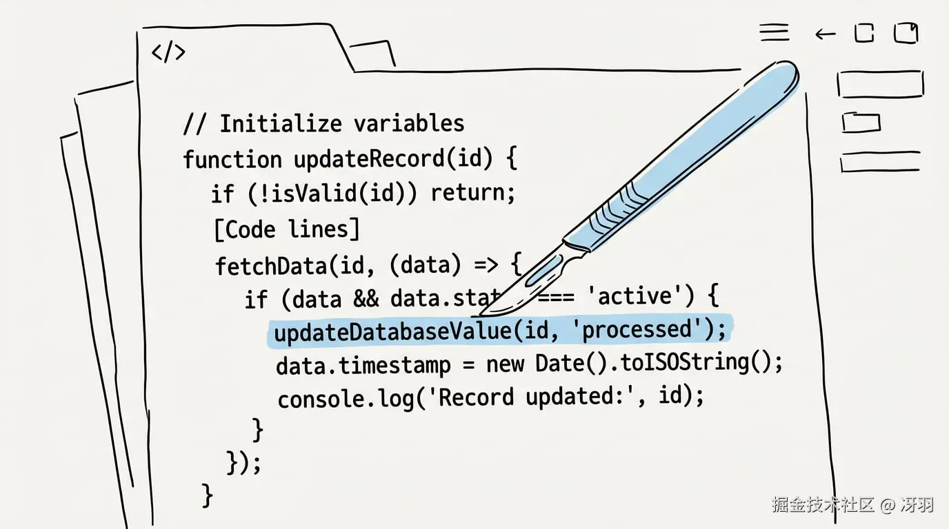 外科手术式修改
