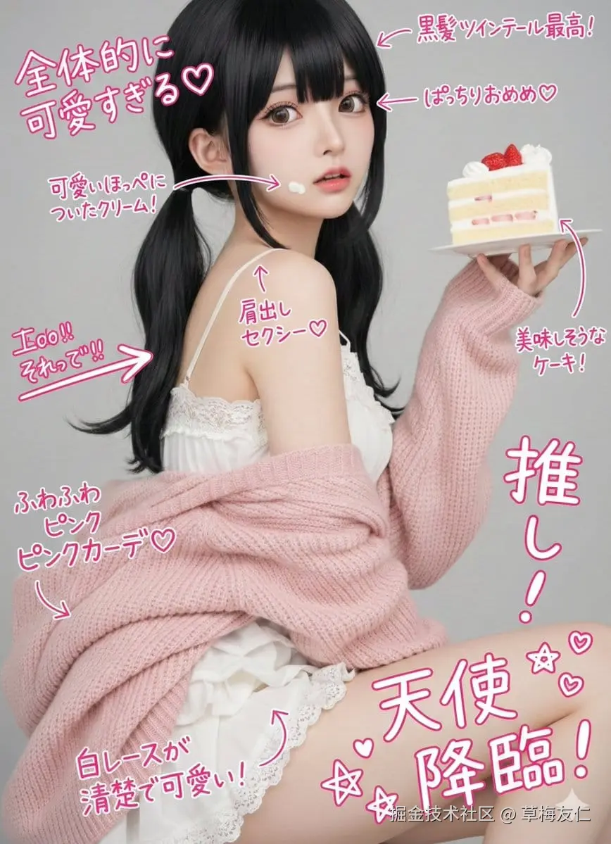 照片上的可爱手写笔记