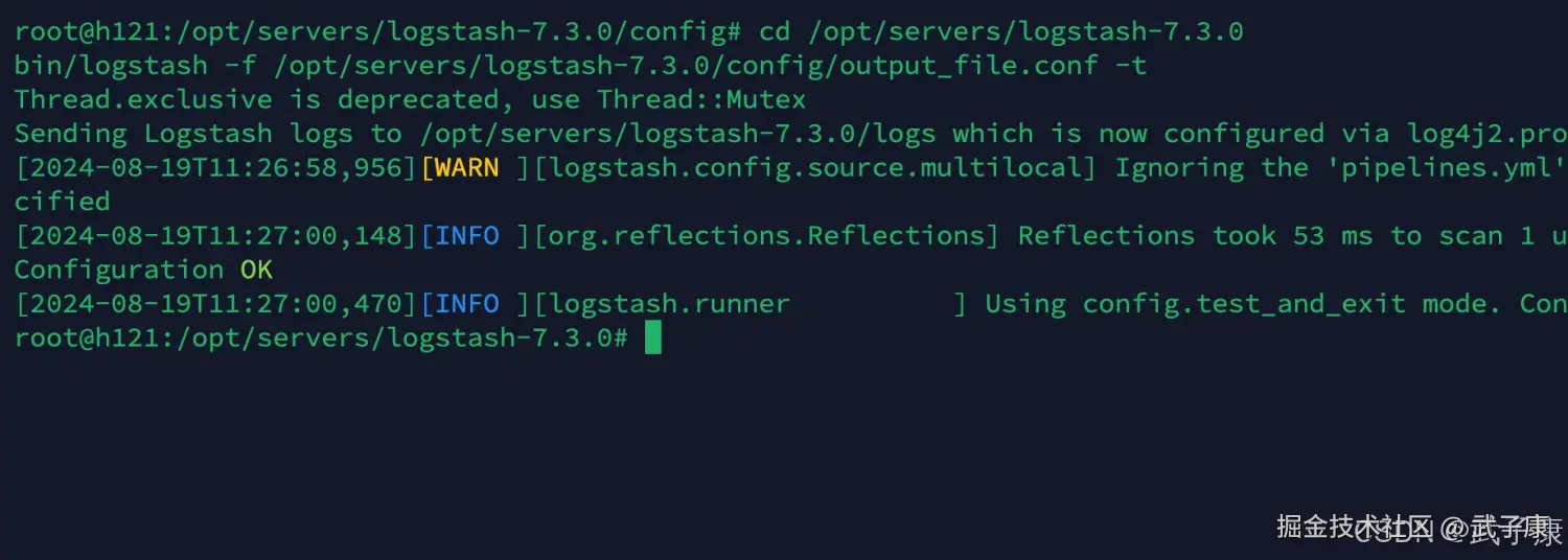 Logstash 检测配置
