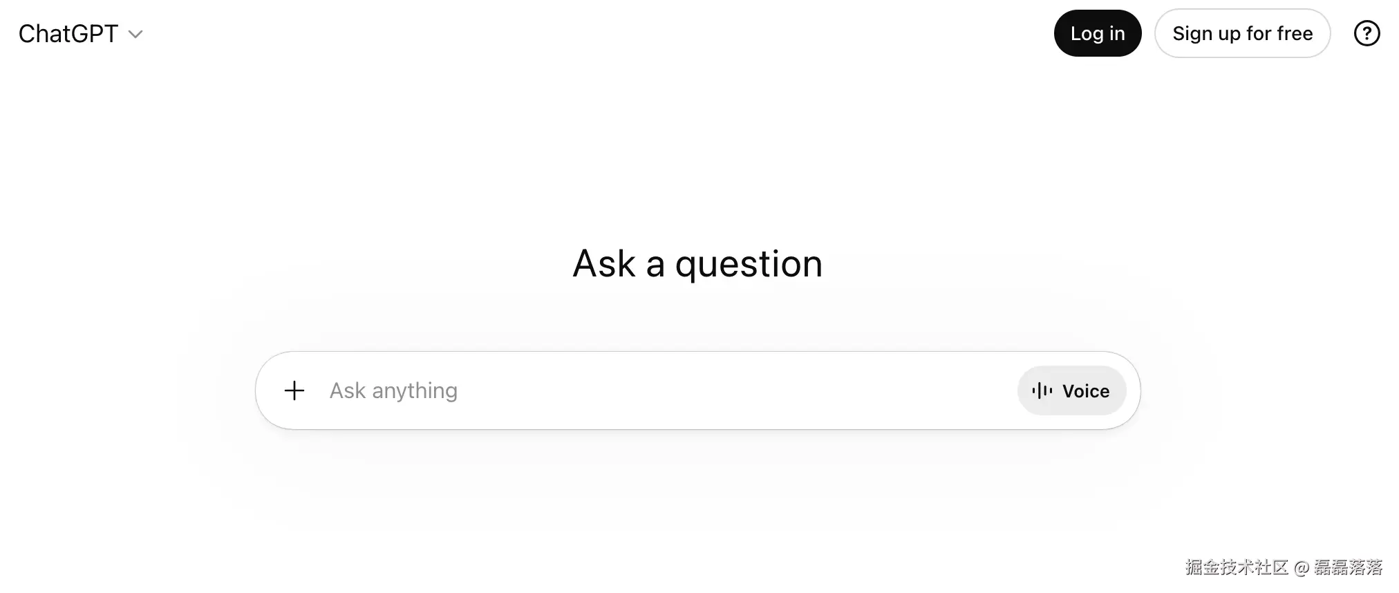 ChatGPT 问答页面