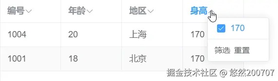 筛选身高是170的-筛选后
