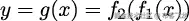 y = g(x ) = f2(f1(x)) 