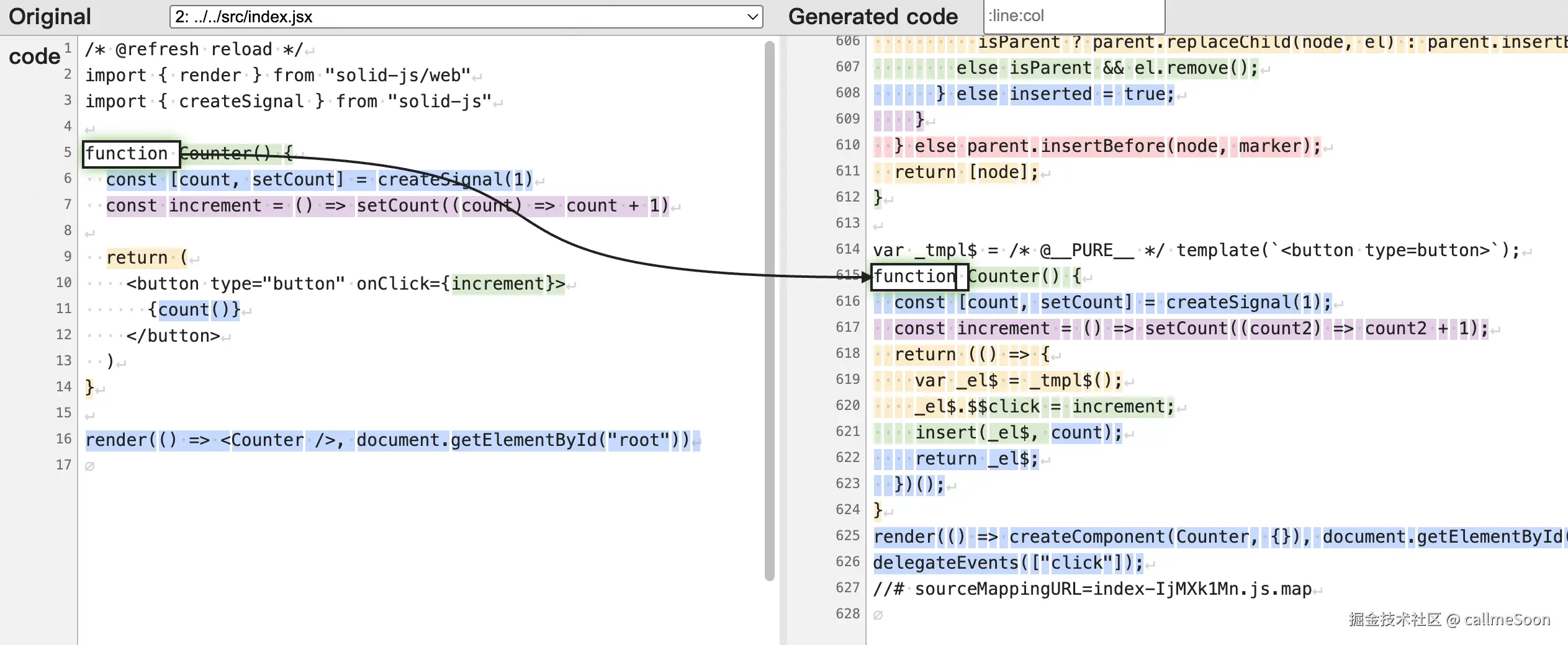 Solid 组件编译前后代码 Diff 可视化转存失败，建议直接上传图片文件