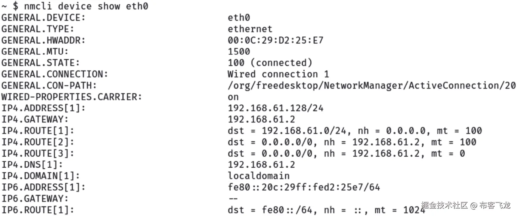 图 6.5 – 示例 nmcli 命令输出