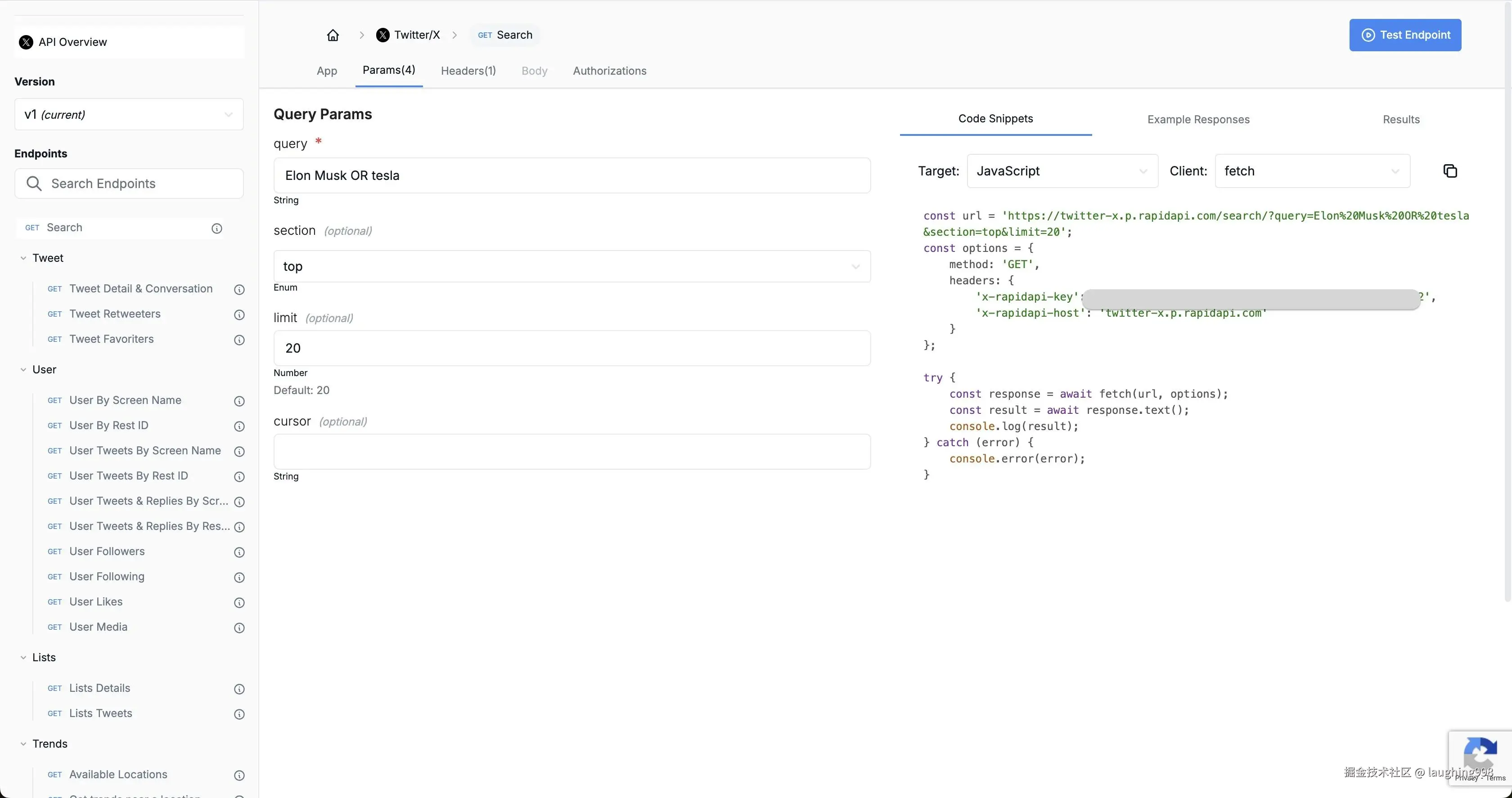 rapidapi 提供多种API，满足我们需求
