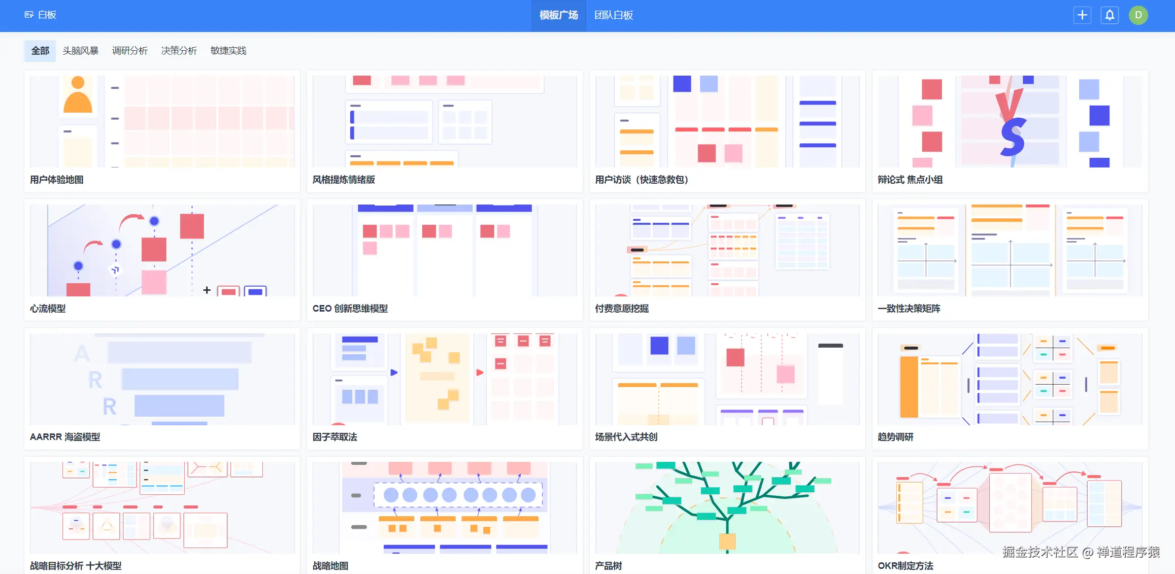 禅道协作白板-创意发散