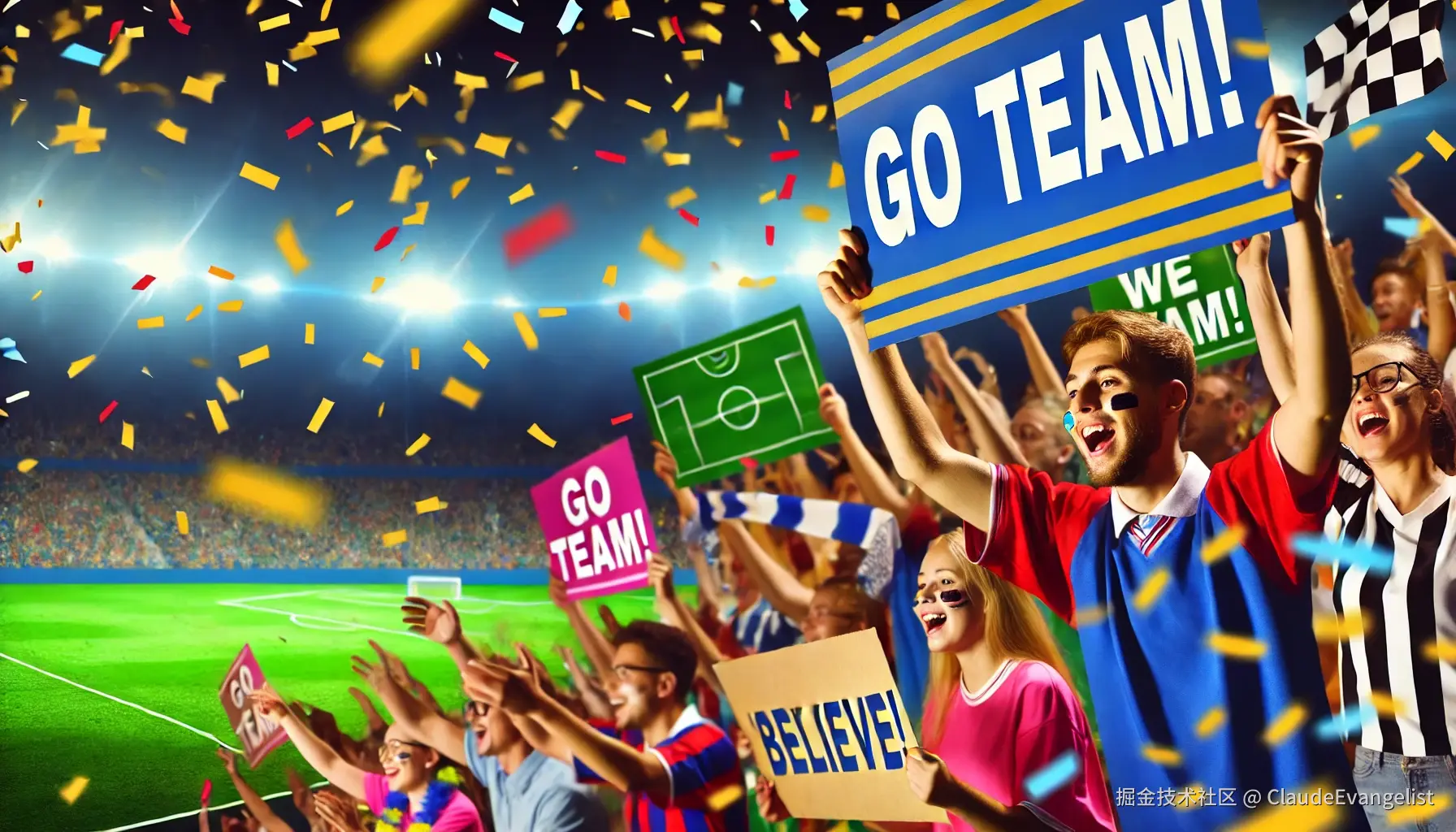 DALL·E 2024-08-01 20.46.32 - A vibrant scene at a sports stadium with fans holding banners and cheering enthusiastically, depicting a lively crowd supporting their favorite team. .webp