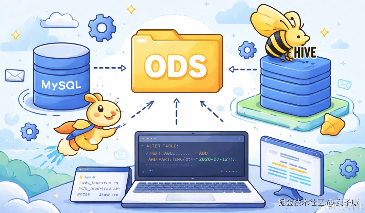 大数据-244 离线数仓 - Hive ODS 层建表与分区加载实战（DataX→HDFS→Hive）