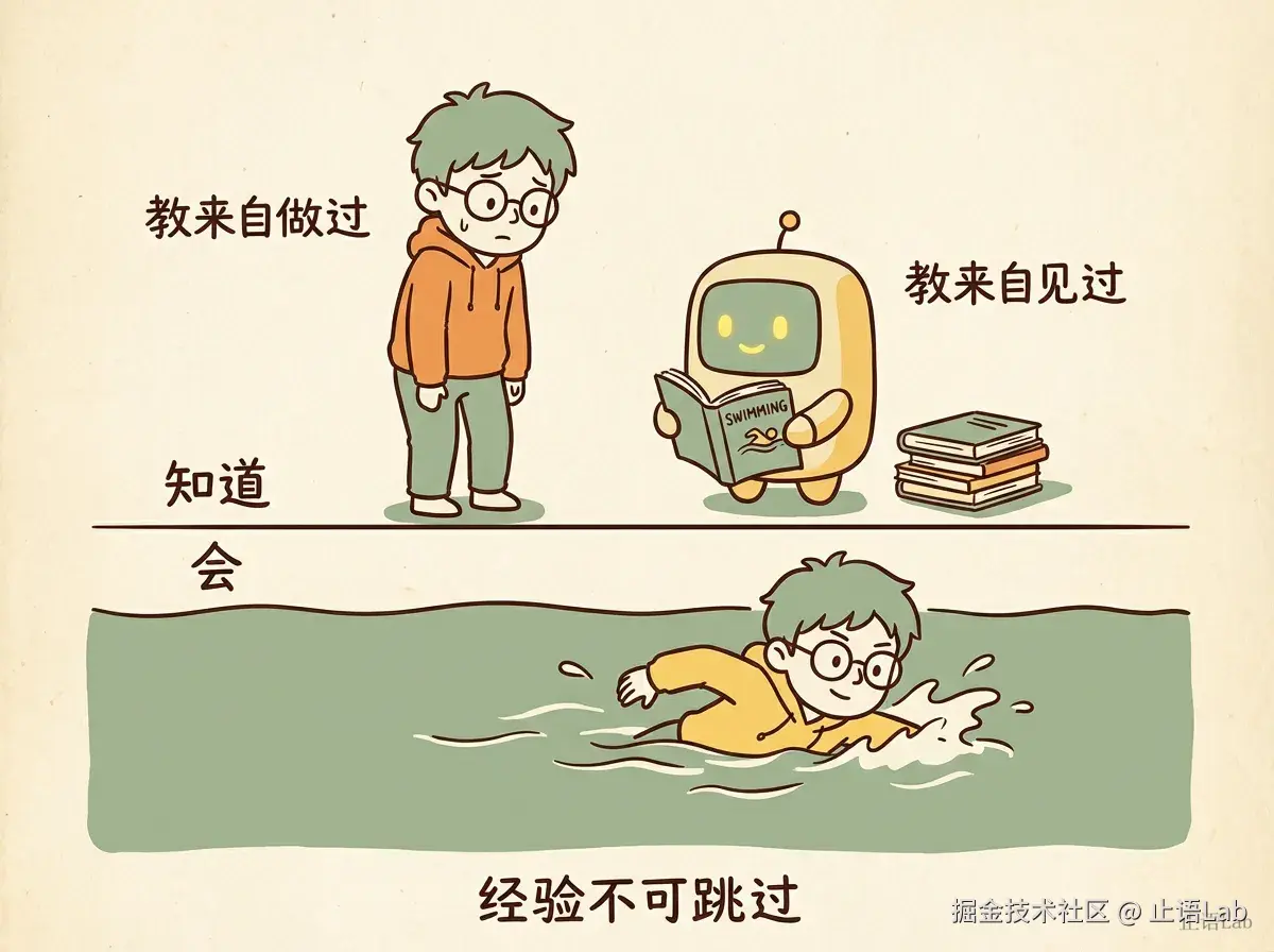 游泳池边的教练和学员