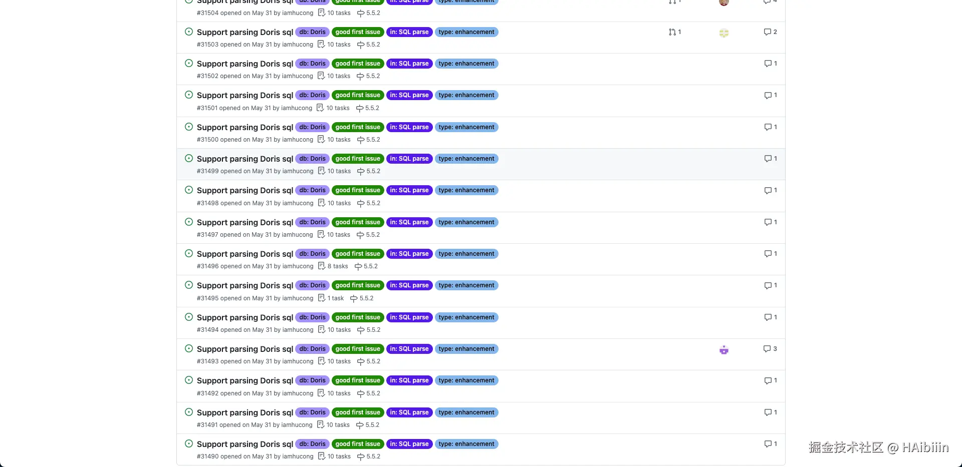 Shardingsphere good first issue.png