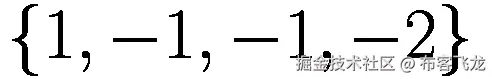 \left\{1,-1,-1,-2\right\}