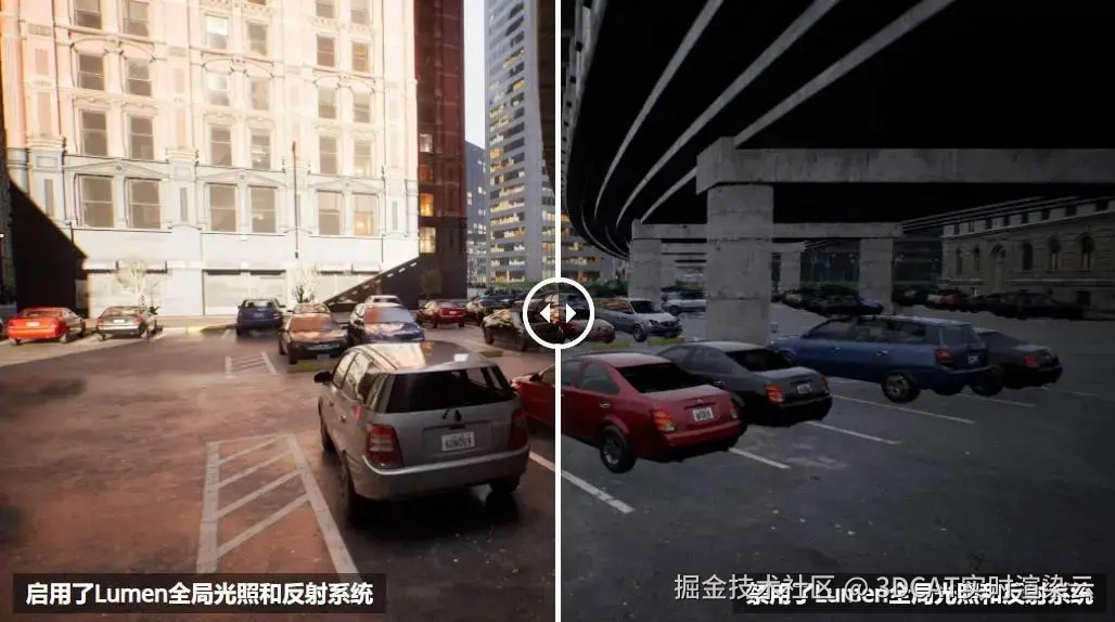 Lumen全局光照和反射系统的效果对比-3DCAT实时云渲染