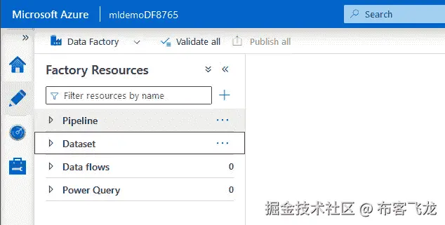 图 4.3 – 数据工厂资源视图