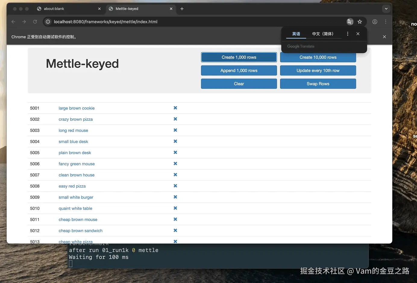 🔥 1.30 分！我的 JS 库 Mettle.js 杀入全球性能榜，紧追 Vue