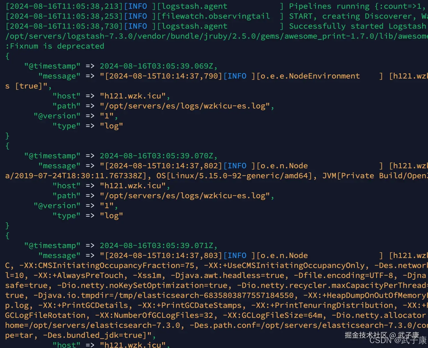 Logstash 启动服务