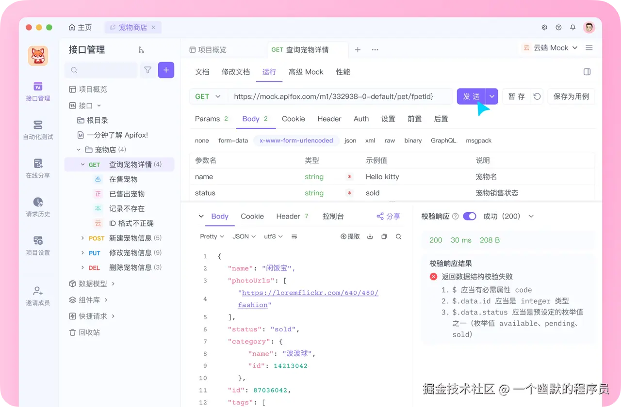 Apifox 界面展示