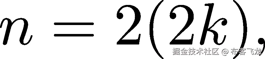 n = 2(2k), 