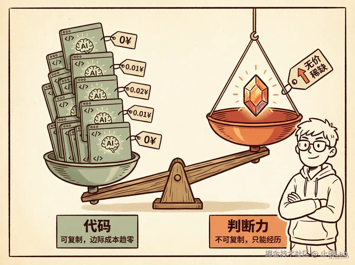代码贬值 vs 判断力升值