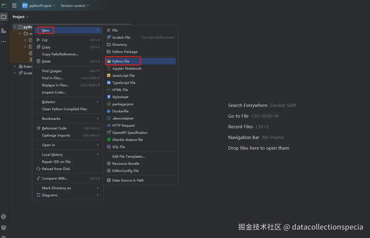 create a new Python file