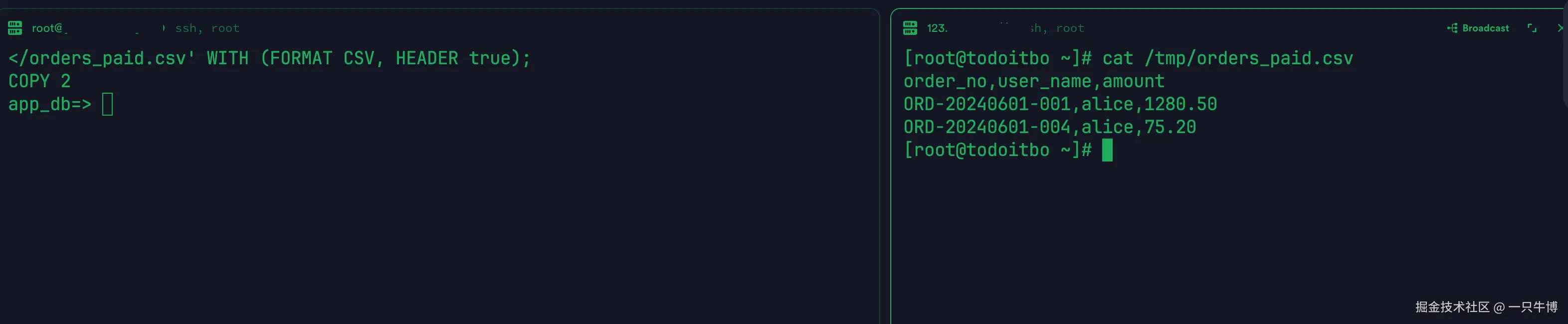 copy export query results