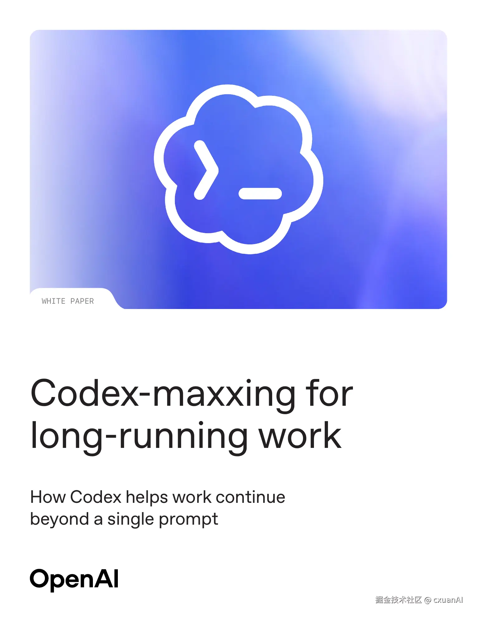 OpenAI Codex-maxxing Whitepaper Cover