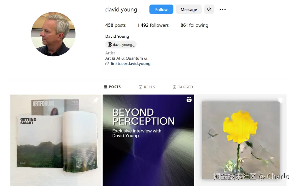 David Young 的 Instagram 帐户