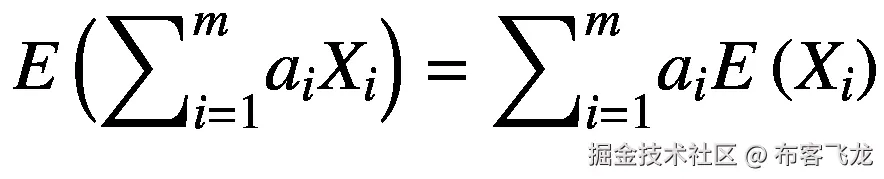 E\left({\sum}_{i=1}^m{a}_i{X}_i\right)={\sum}_{i=1}^m{a}_iE\left({X}_i\right)