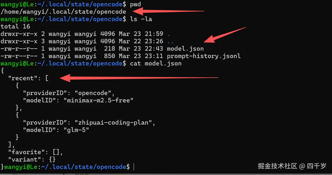 查看最近使用的大模型