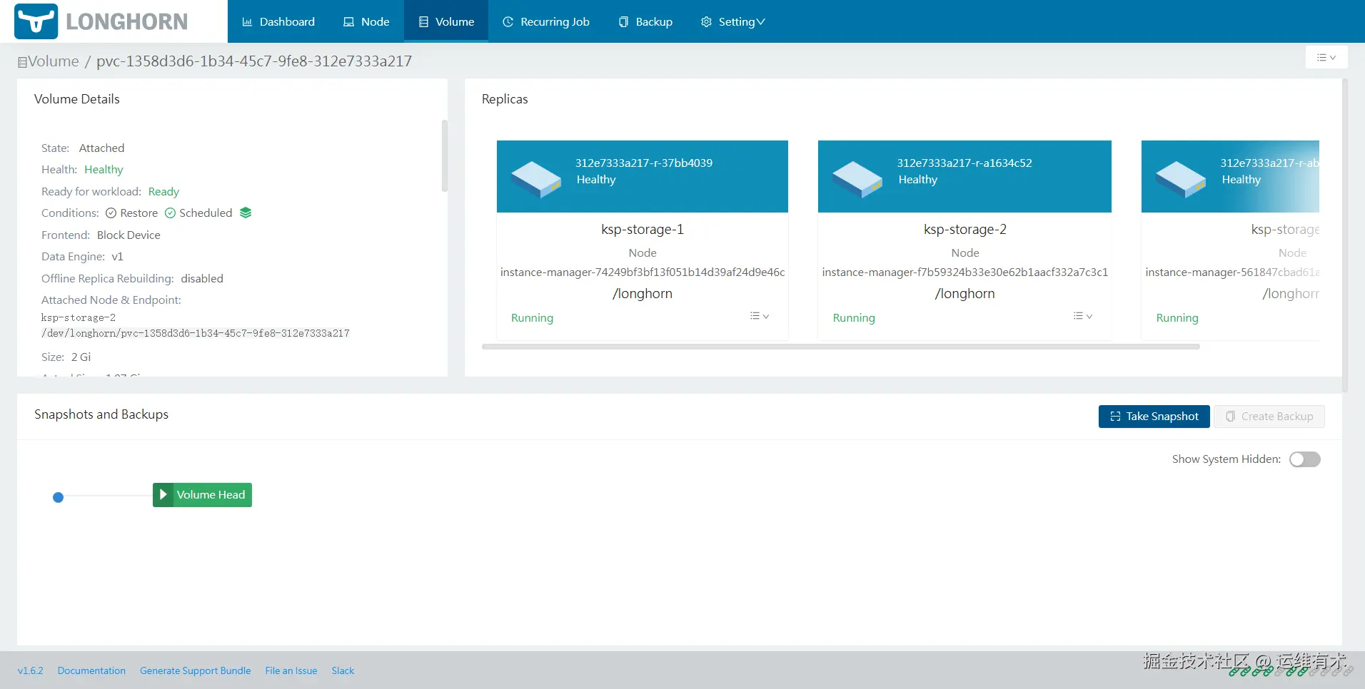 ksp-longhorn-ui-volume-pvc-status