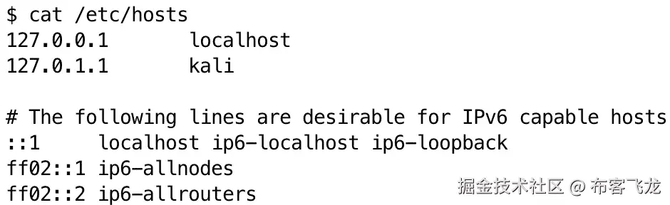 图 8.12 – 我的 /etc/hosts 文件内容